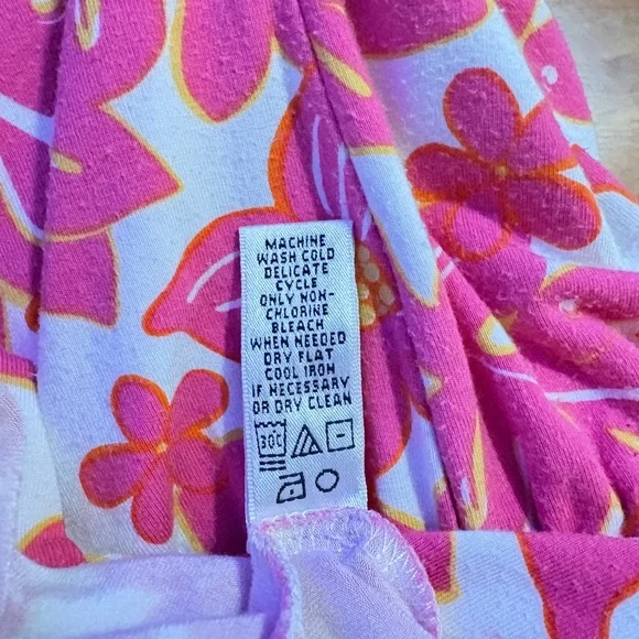 Lilly Pulitzer Pink and White Floral Long Sleeve MIDI Dress Small Quiet Luxury - Picture 5 of 5